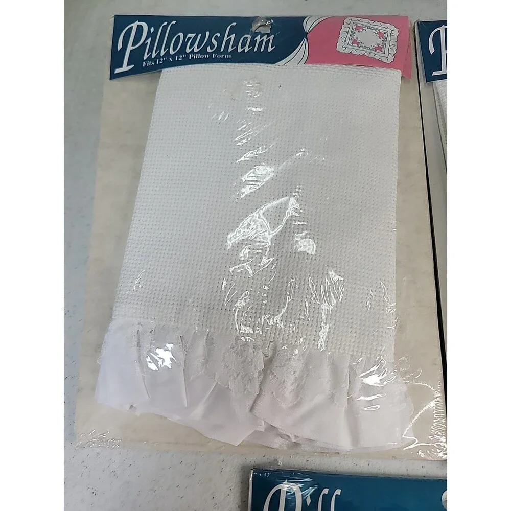 1 Pillowcase And 2 Pillow  Sham Embroidery Cross Stitch New